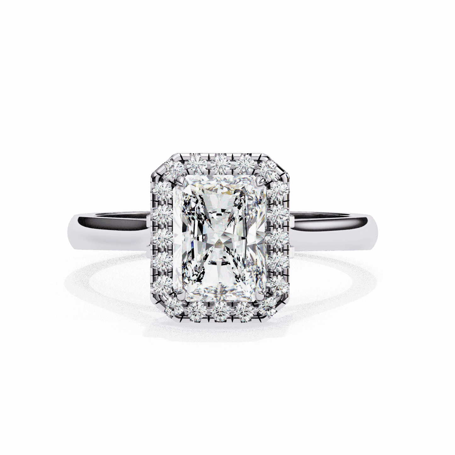 2.5 Carat Radiant Heritage Solitaire Ring in Moissanite | House of Estara
