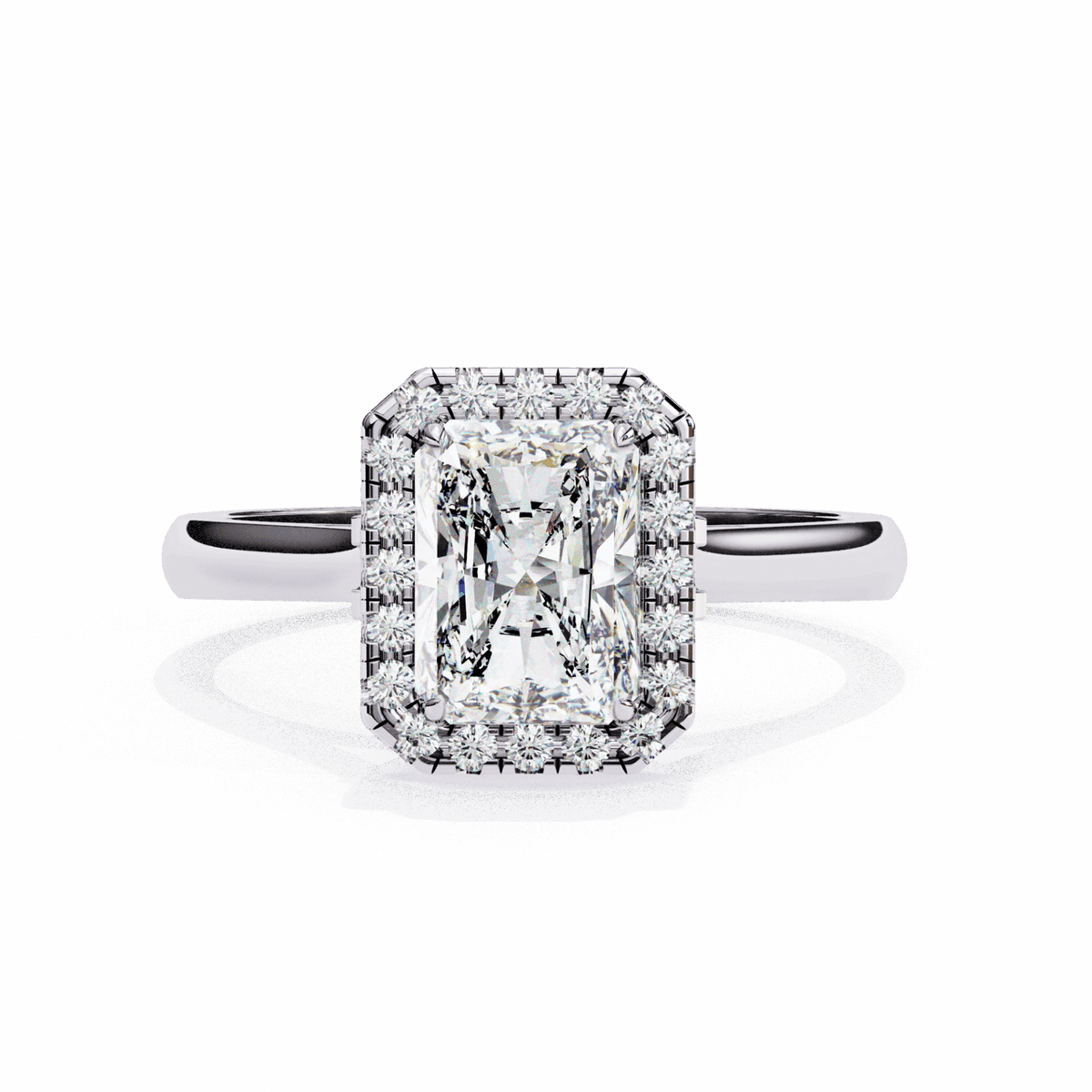 2.5 Carat Radiant Heritage Solitaire Ring in Moissanite | House of Estara