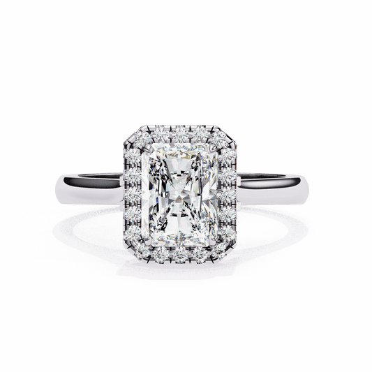 2.5 Carat Radiant Heritage Solitaire Ring in Moissanite | House of Estara