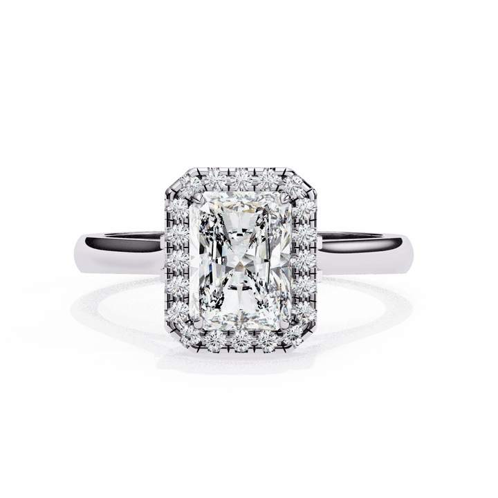 2.5 Carat Radiant Heritage Solitaire Ring in Moissanite | House of Estara