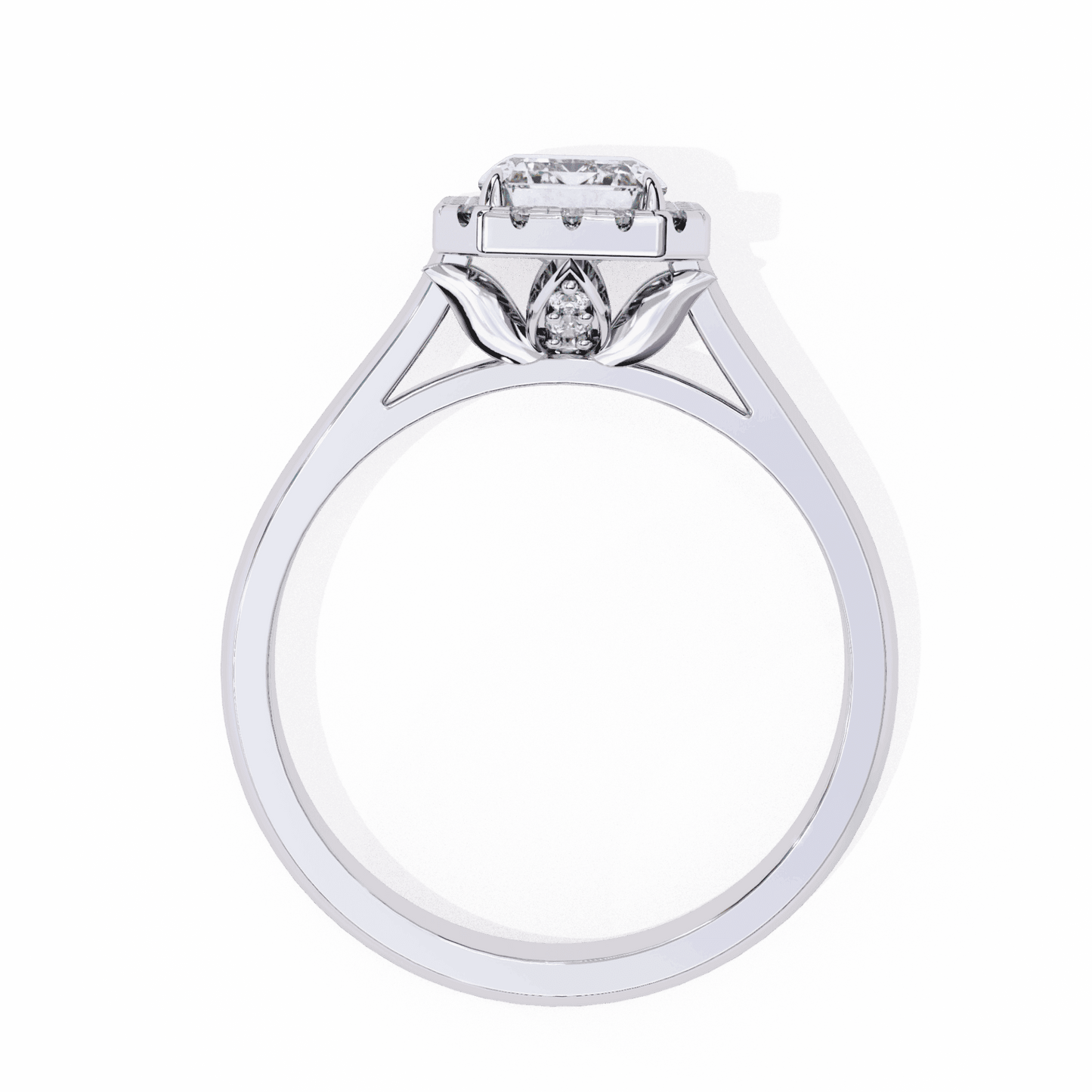 2.5 Carat Radiant Heritage Solitaire Ring in Moissanite | House of Estara