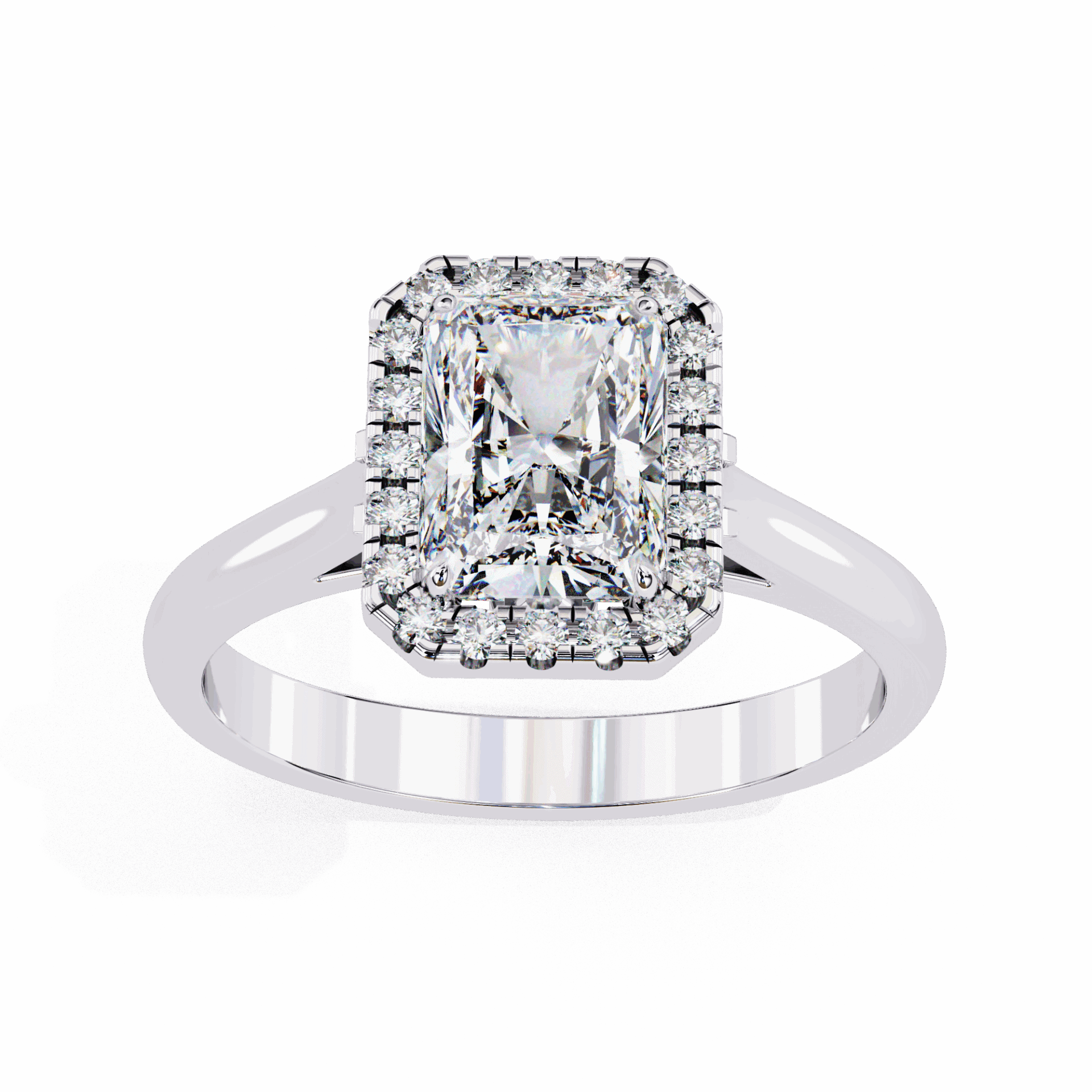 2.5 Carat Radiant Heritage Solitaire Ring in Moissanite | House of Estara