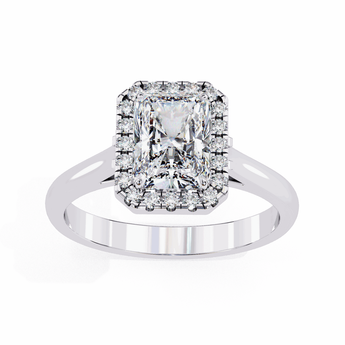 2.5 Carat Radiant Heritage Solitaire Ring in Moissanite | House of Estara