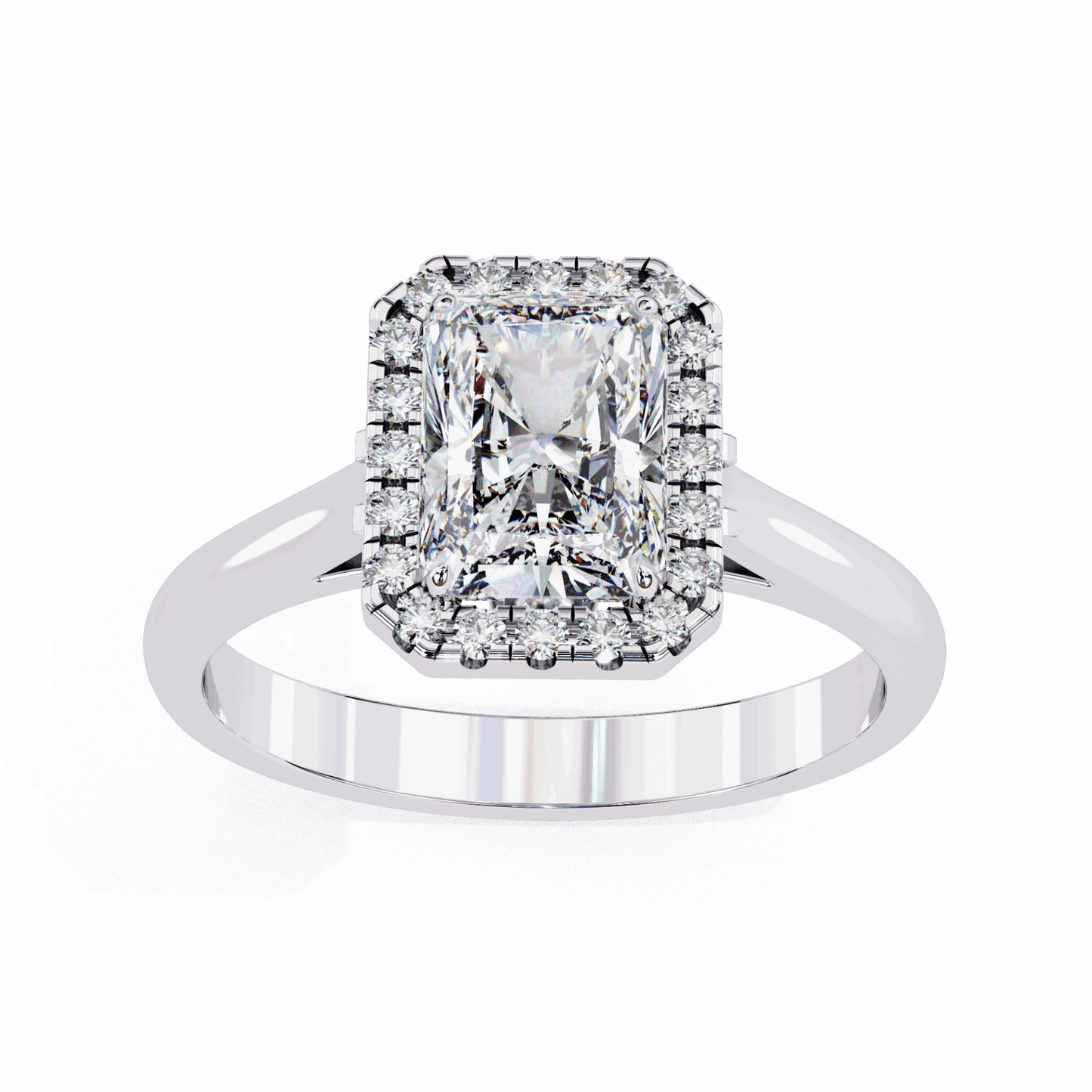 2.5 Carat Radiant Heritage Solitaire Ring in Moissanite | House of Estara