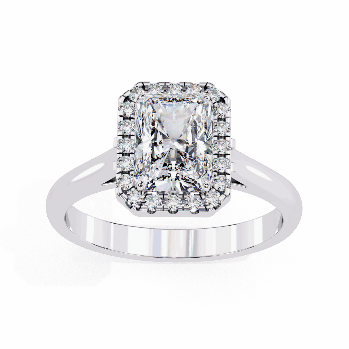 2.5 Carat Radiant Heritage Solitaire Ring in Moissanite | House of Estara
