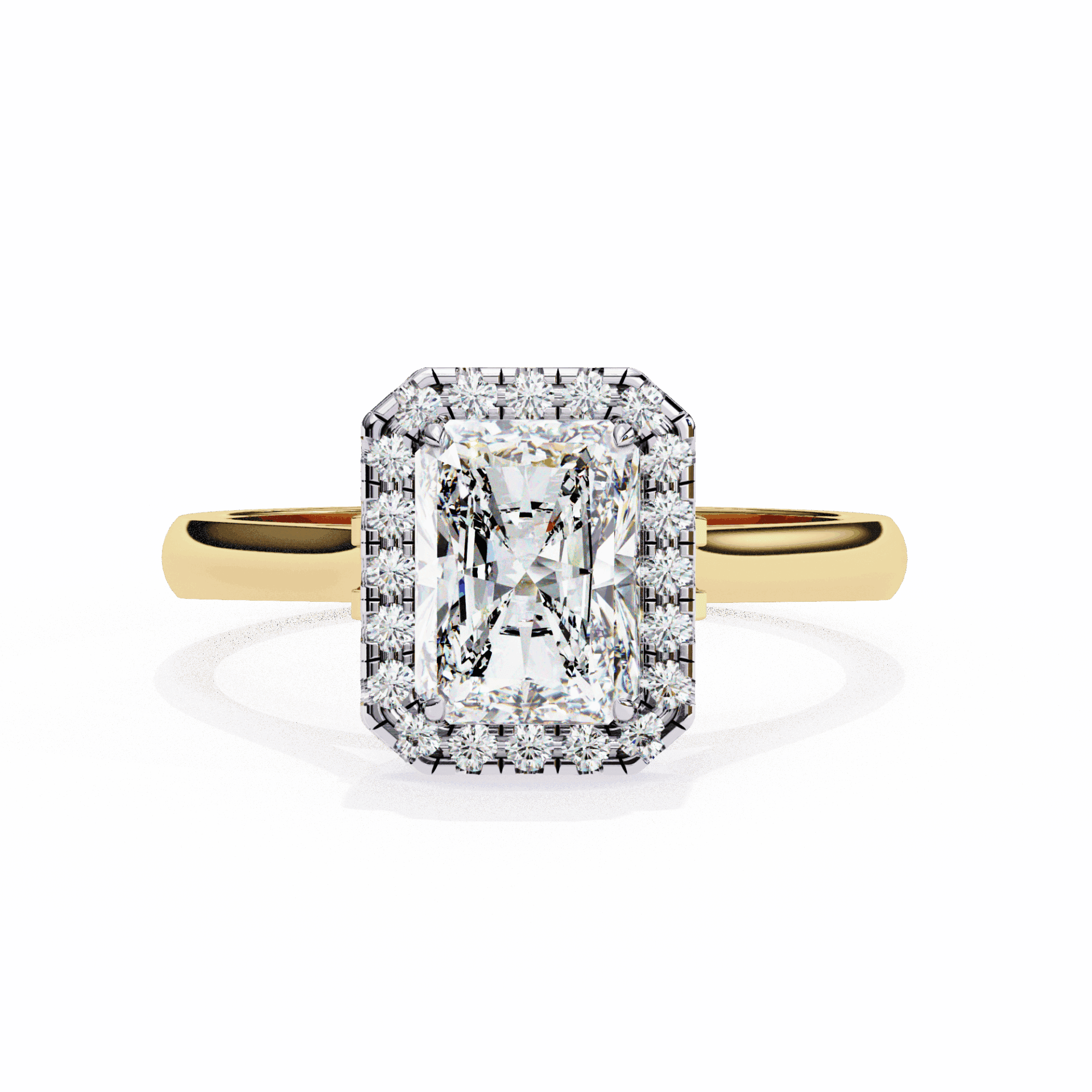 2.5 Carat Radiant Heritage Solitaire Ring in Moissanite | House of Estara
