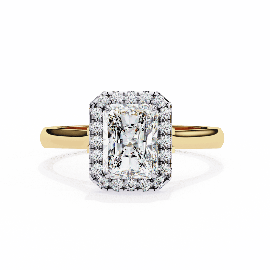 2.5 Carat Radiant Heritage Solitaire Ring in Moissanite | House of Estara