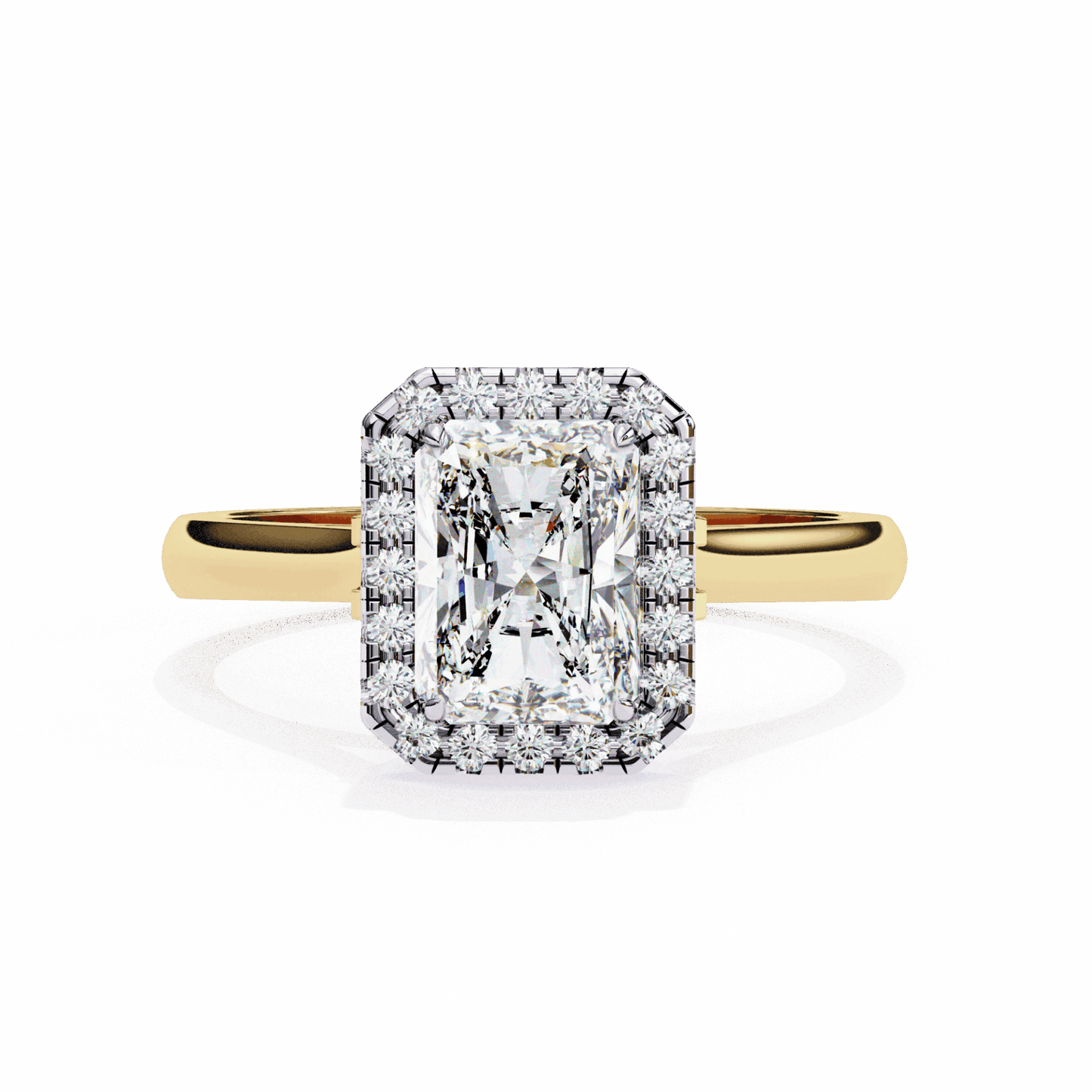 2.5 Carat Radiant Heritage Solitaire Ring in Moissanite | House of Estara