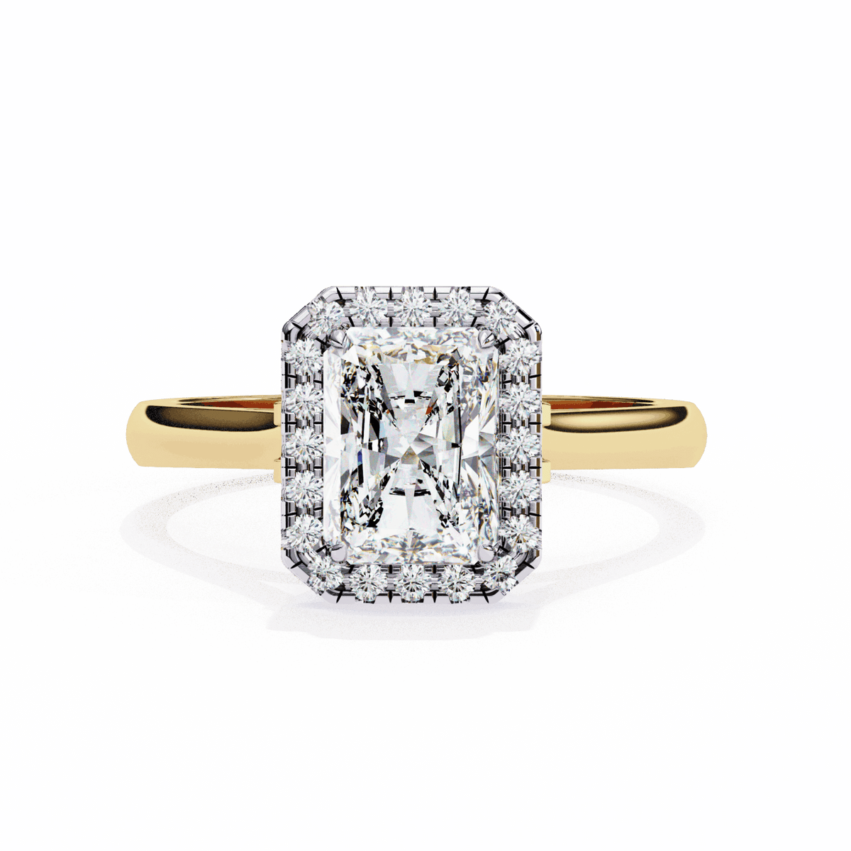 2.5 Carat Radiant Heritage Solitaire Ring in Moissanite | House of Estara
