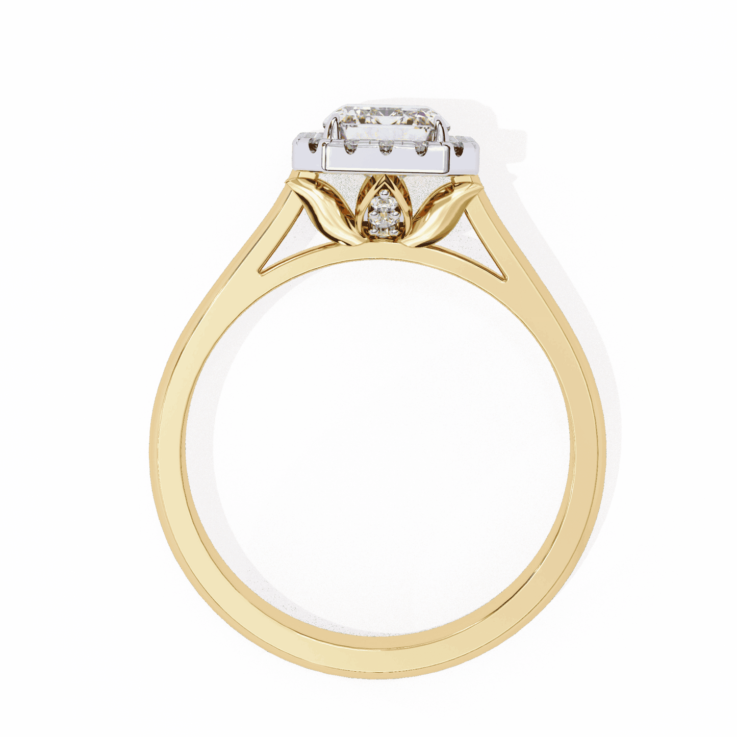 2.5 Carat Radiant Heritage Solitaire Ring in Moissanite | House of Estara