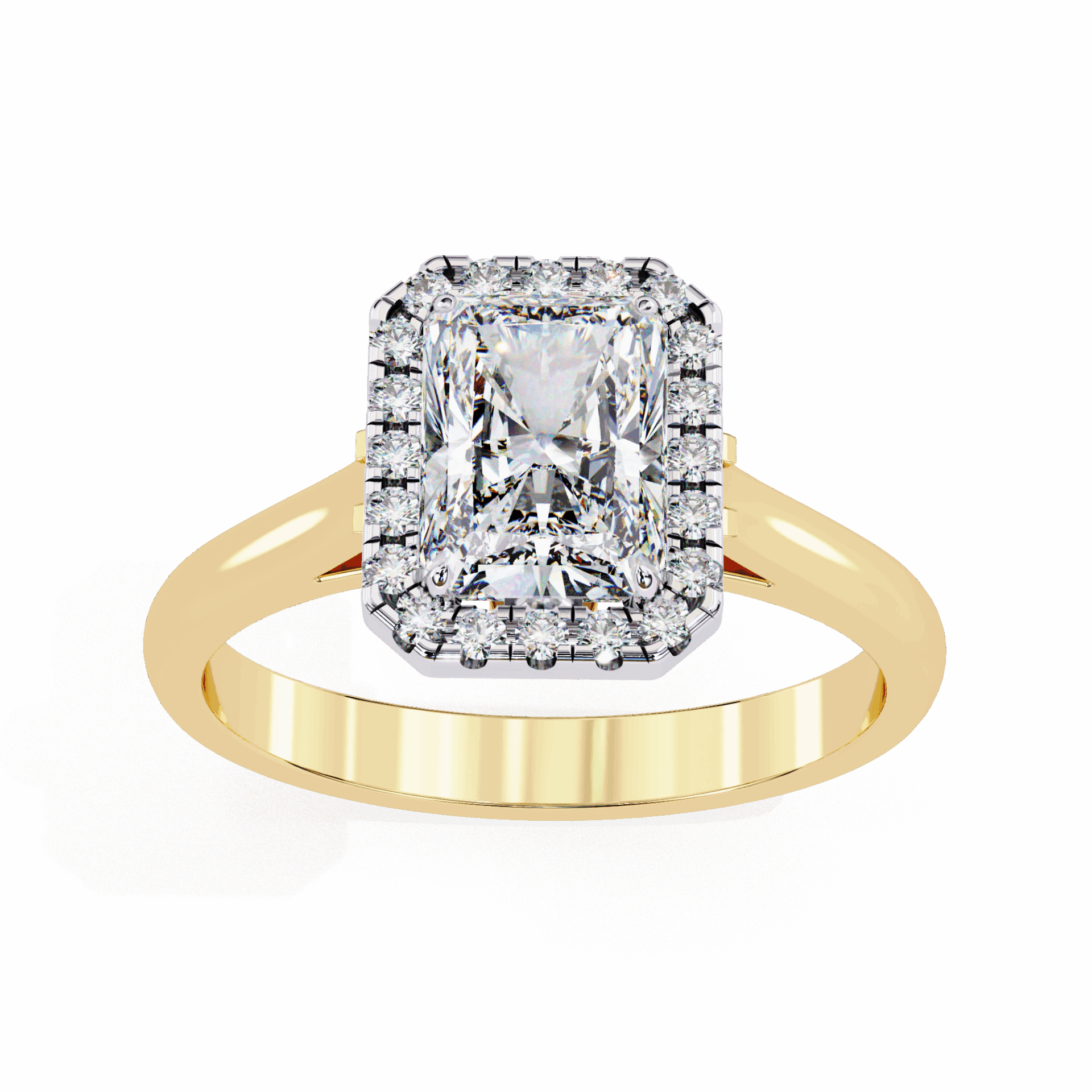 2.5 Carat Radiant Heritage Solitaire Ring in Moissanite | House of Estara