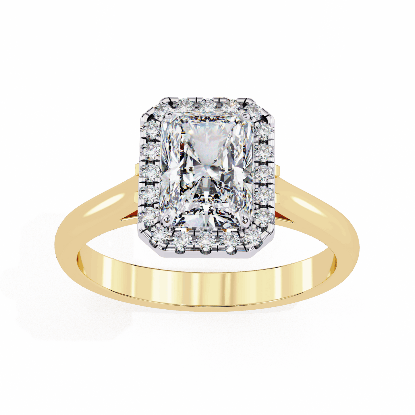 2.5 Carat Radiant Heritage Solitaire Ring in Moissanite | House of Estara