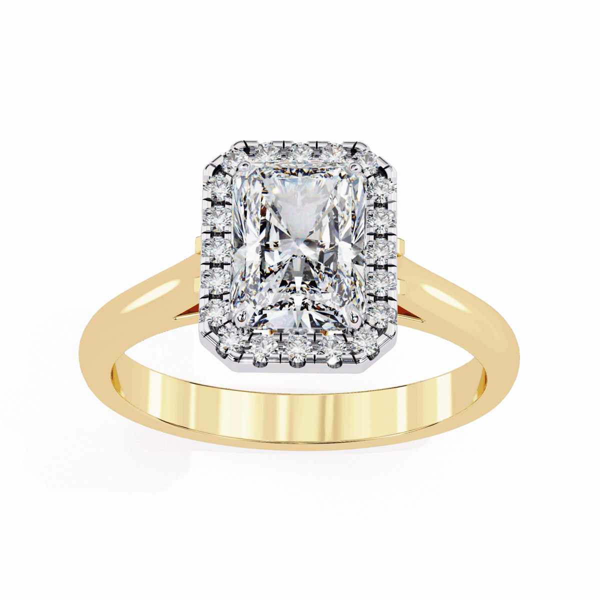 2.5 Carat Radiant Heritage Solitaire Ring in Moissanite | House of Estara