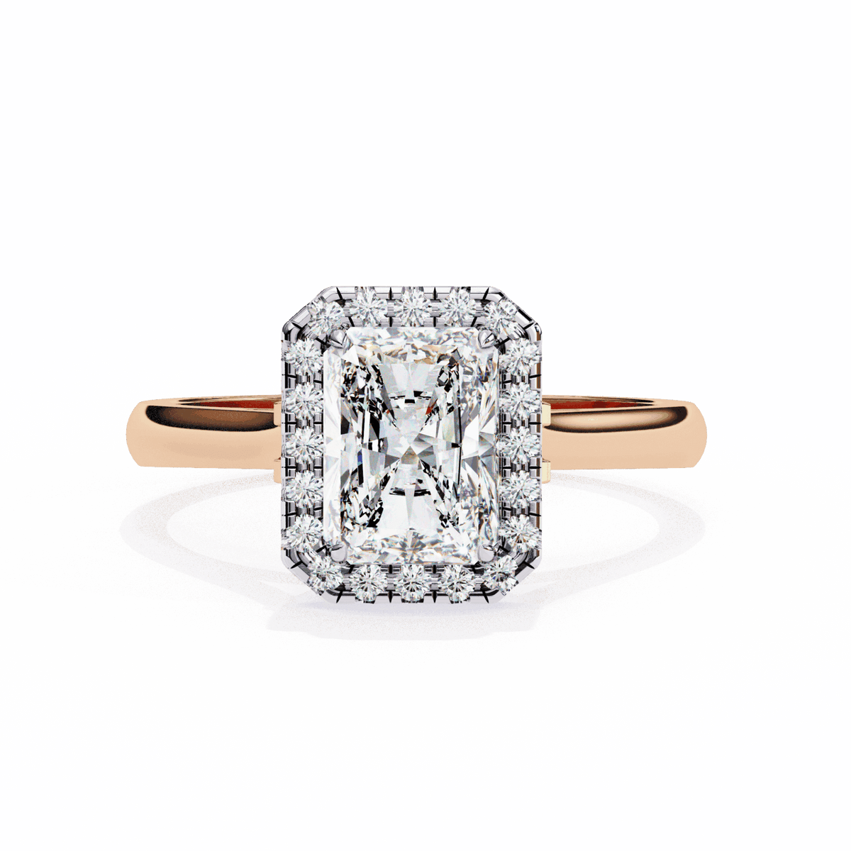 2.5 Carat Radiant Heritage Solitaire Ring in Moissanite | House of Estara