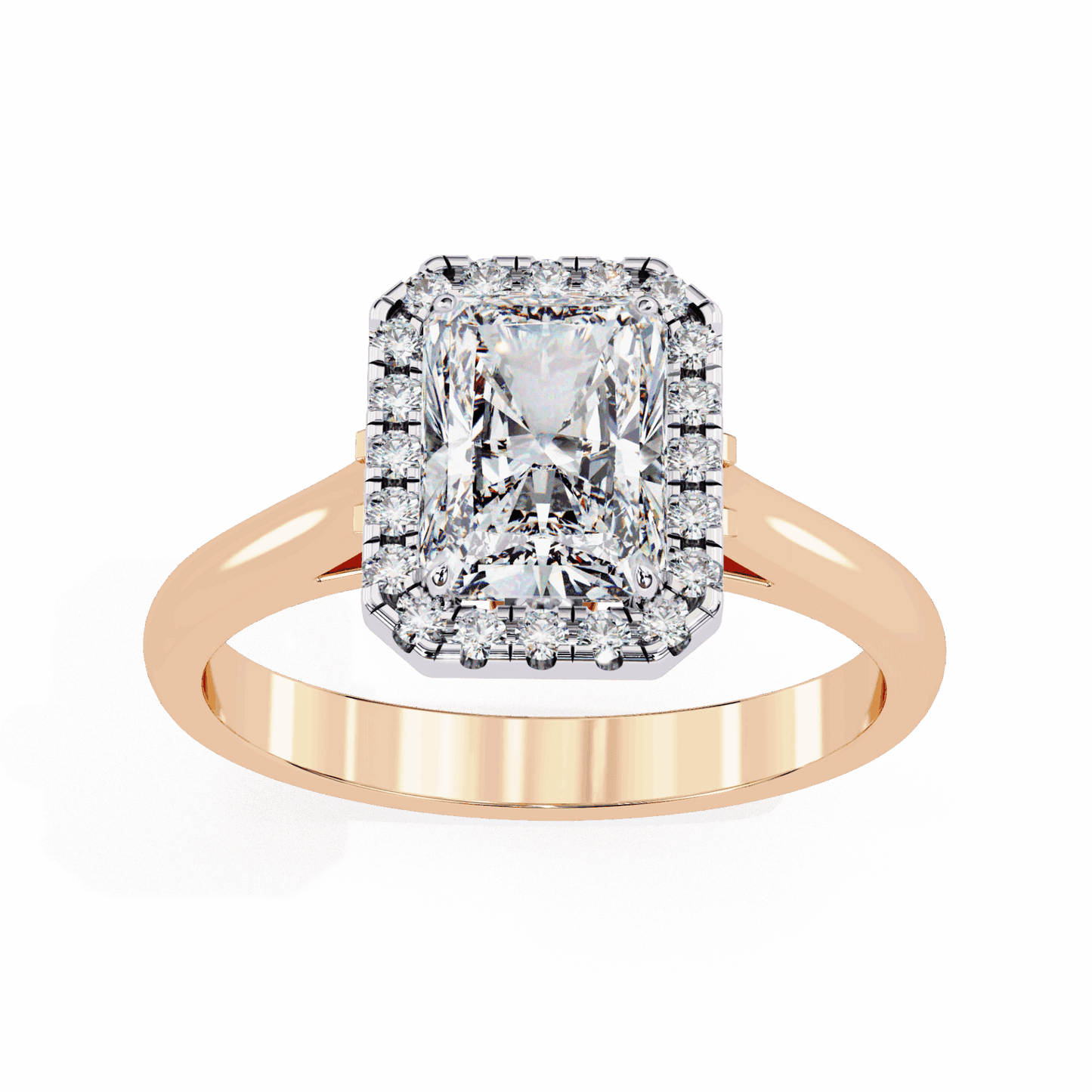 2.5 Carat Radiant Heritage Solitaire Ring in Moissanite | House of Estara