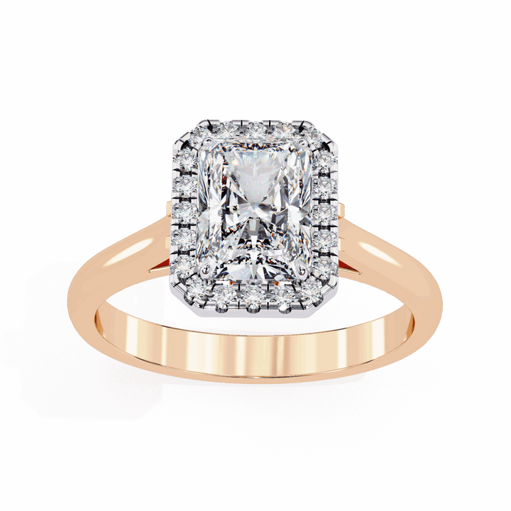 2.5 Carat Radiant Heritage Solitaire Ring in Moissanite | House of Estara