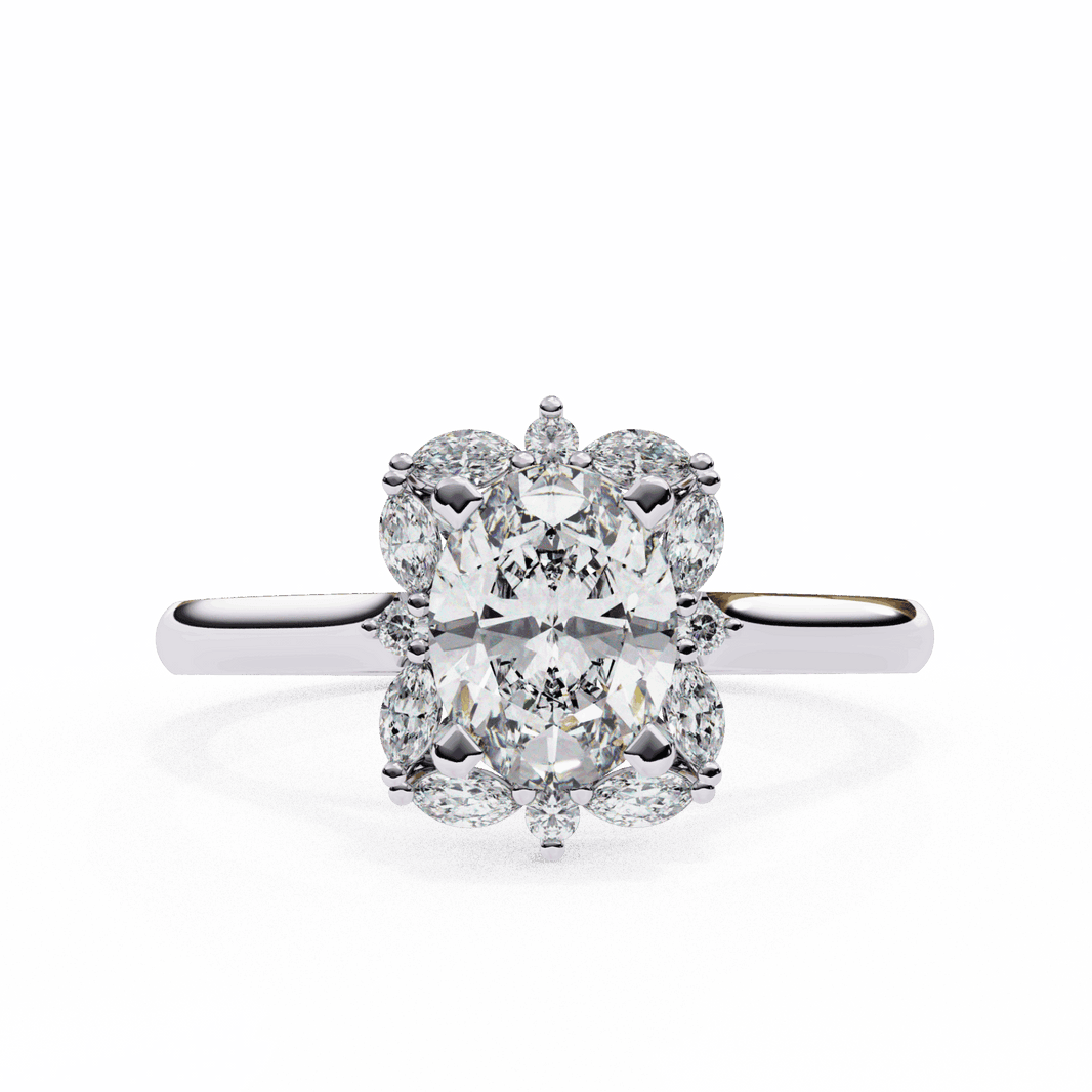 1.25 Carat Oval Classic Solitaire Band in Moissanite | House of Estara