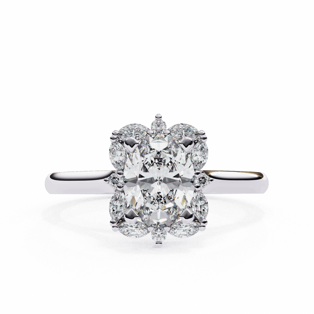 1.25 Carat Oval Classic Solitaire Band in Moissanite | House of Estara