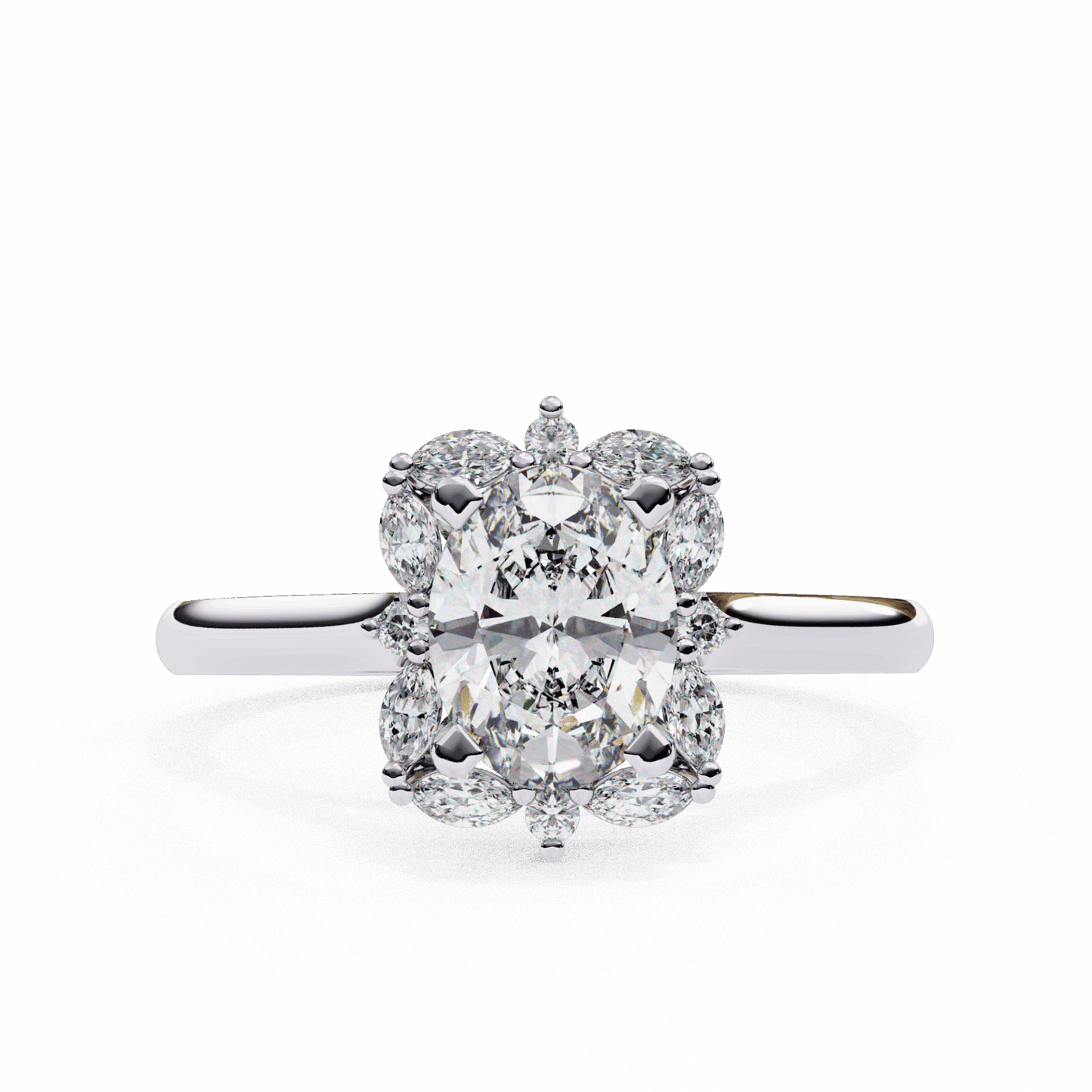 1.25 Carat Oval Classic Solitaire Band in Moissanite | House of Estara