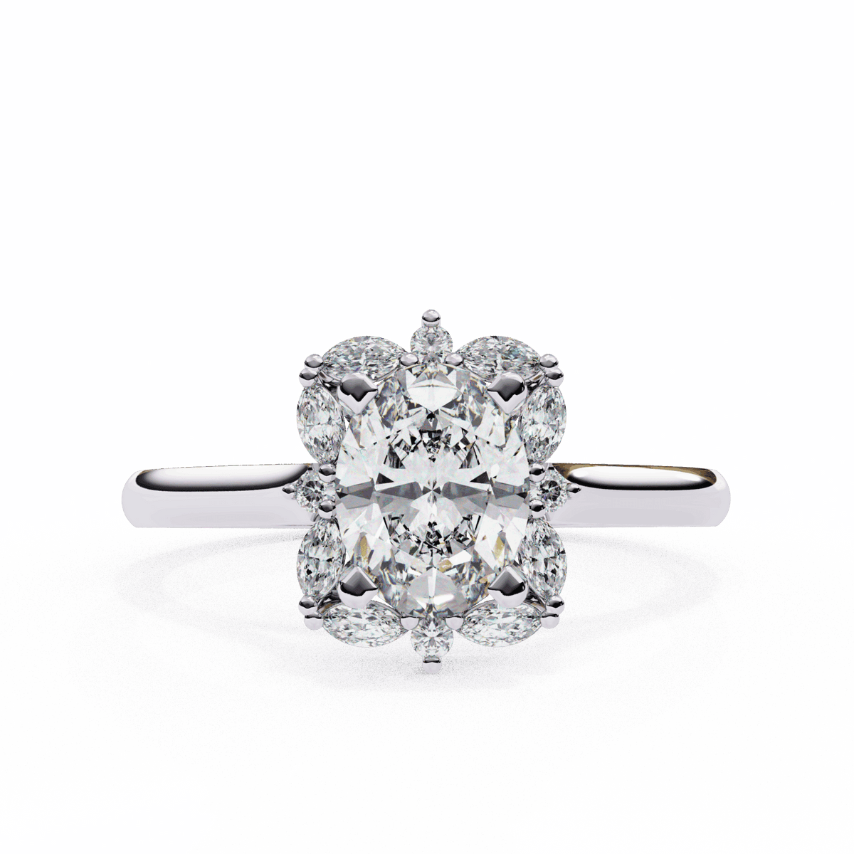 1.25 Carat Oval Classic Solitaire Band in Moissanite | House of Estara