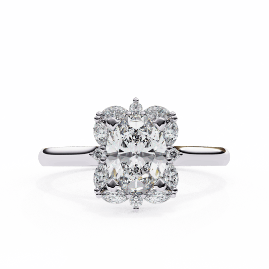 1.25 Carat Oval Classic Solitaire Band in Moissanite | House of Estara