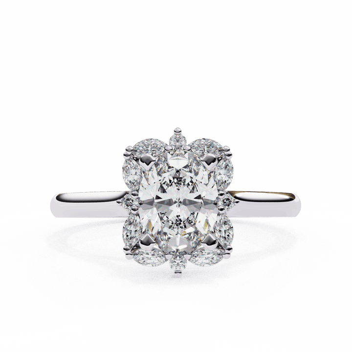 1.25 Carat Oval Classic Solitaire Band in Moissanite | House of Estara