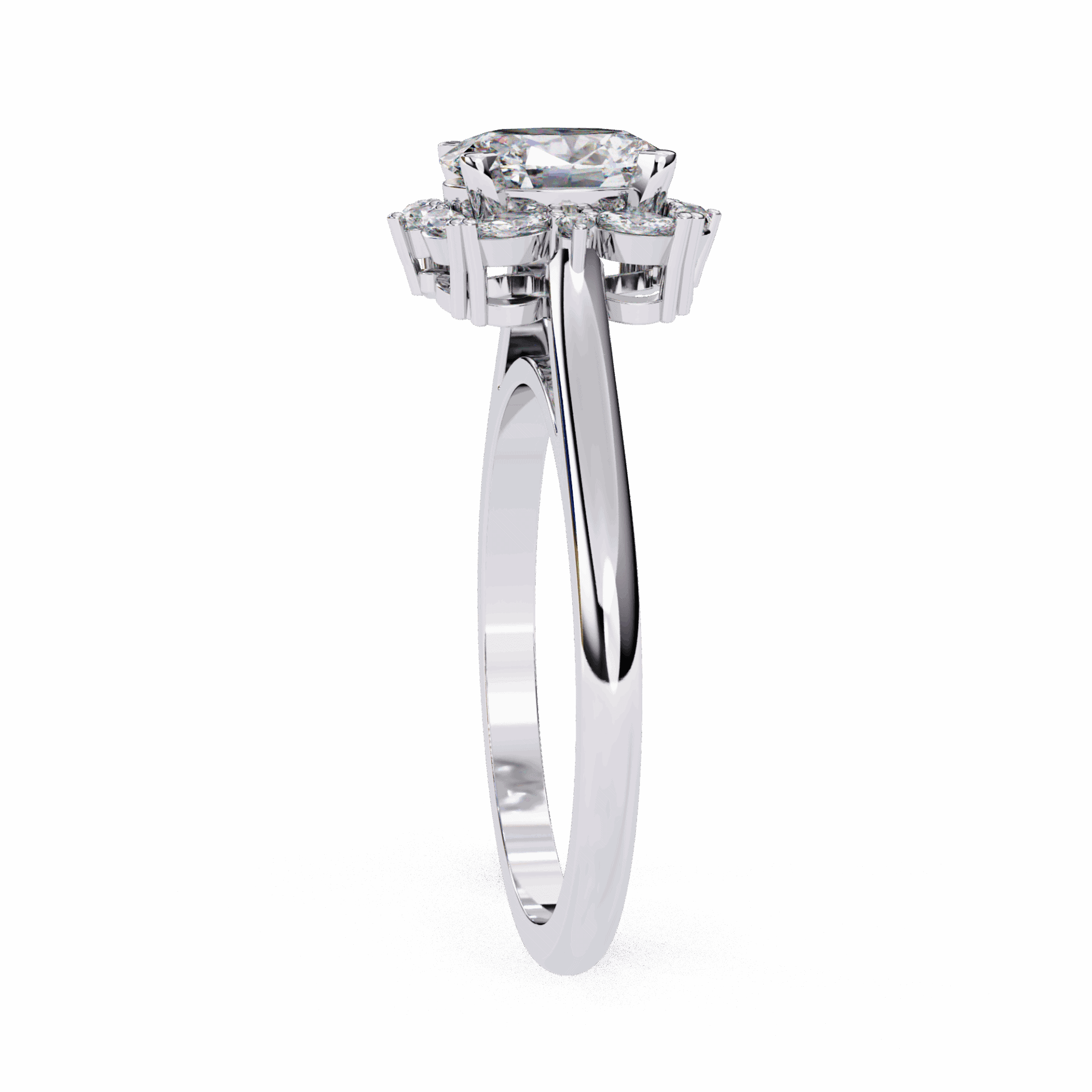 1.25 Carat Oval Classic Solitaire Band in Moissanite | House of Estara