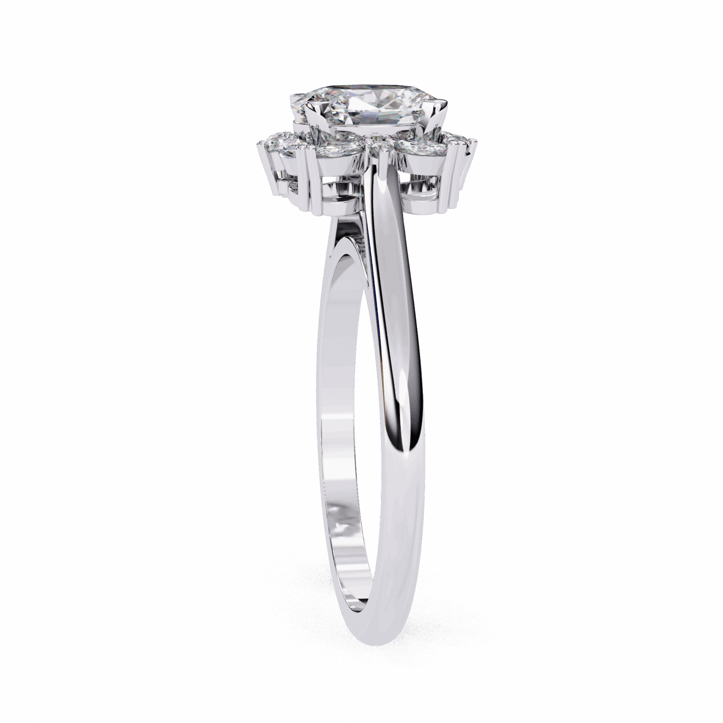 1.25 Carat Oval Classic Solitaire Band in Moissanite | House of Estara
