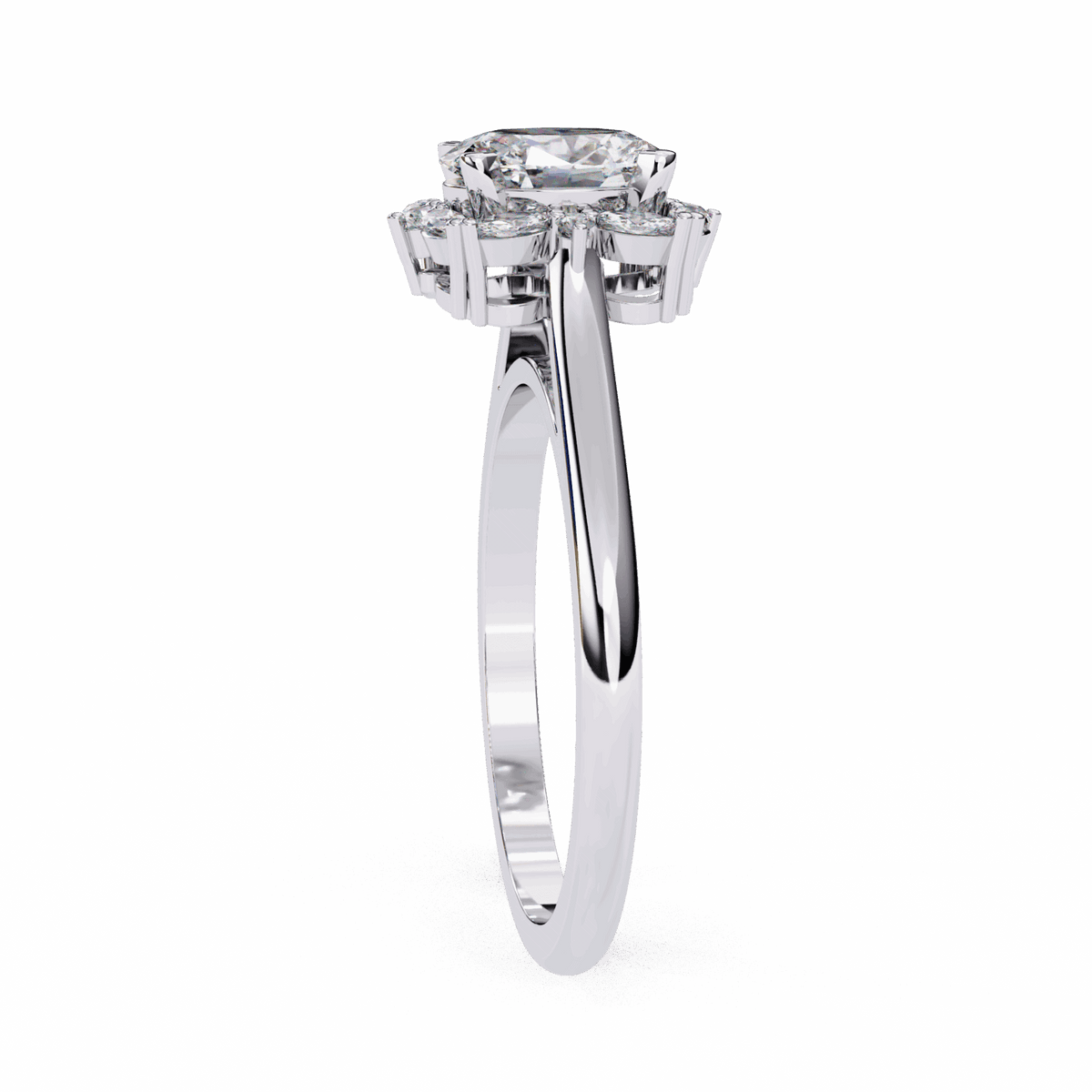 1.25 Carat Oval Classic Solitaire Band in Moissanite | House of Estara