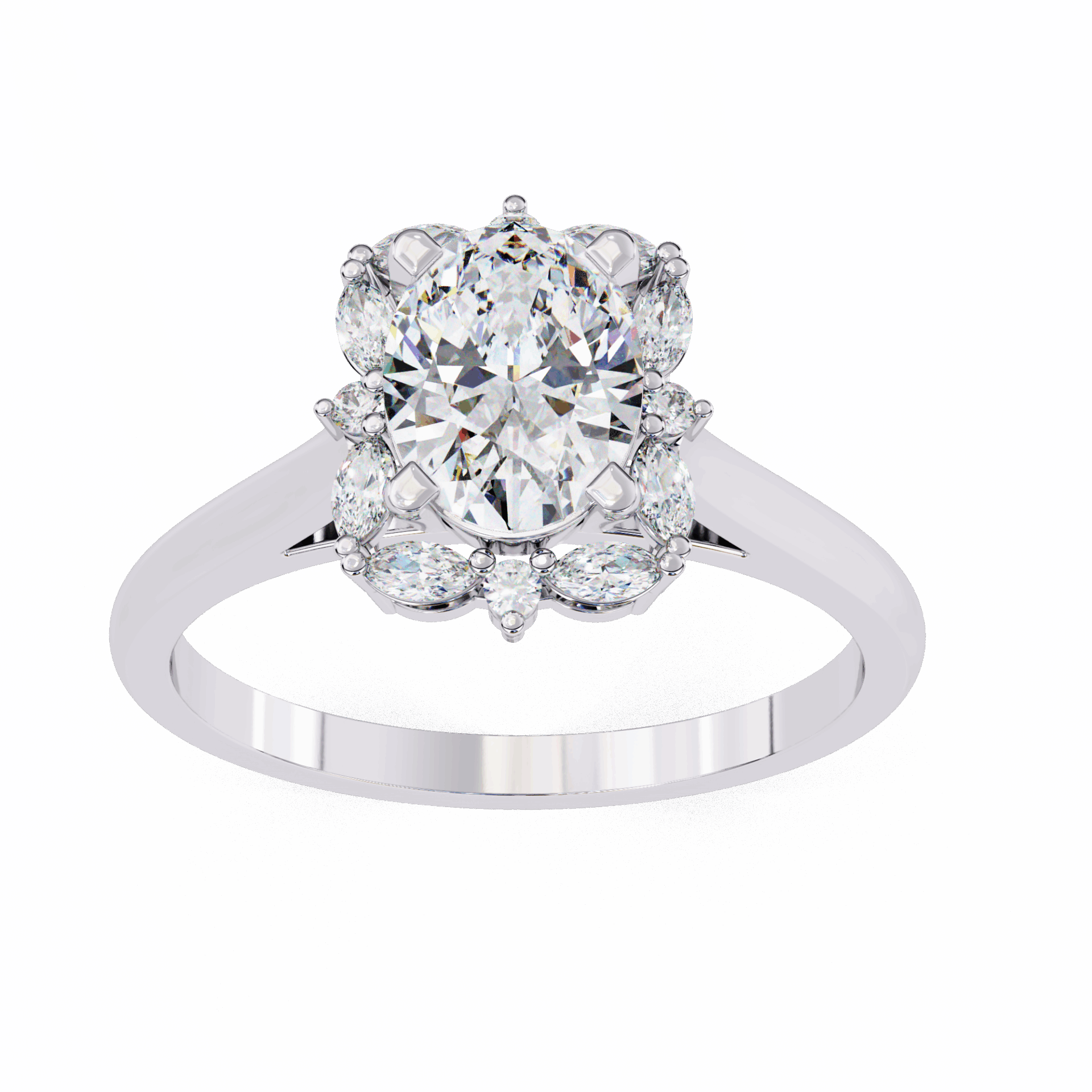 1.25 Carat Oval Classic Solitaire Band in Moissanite | House of Estara