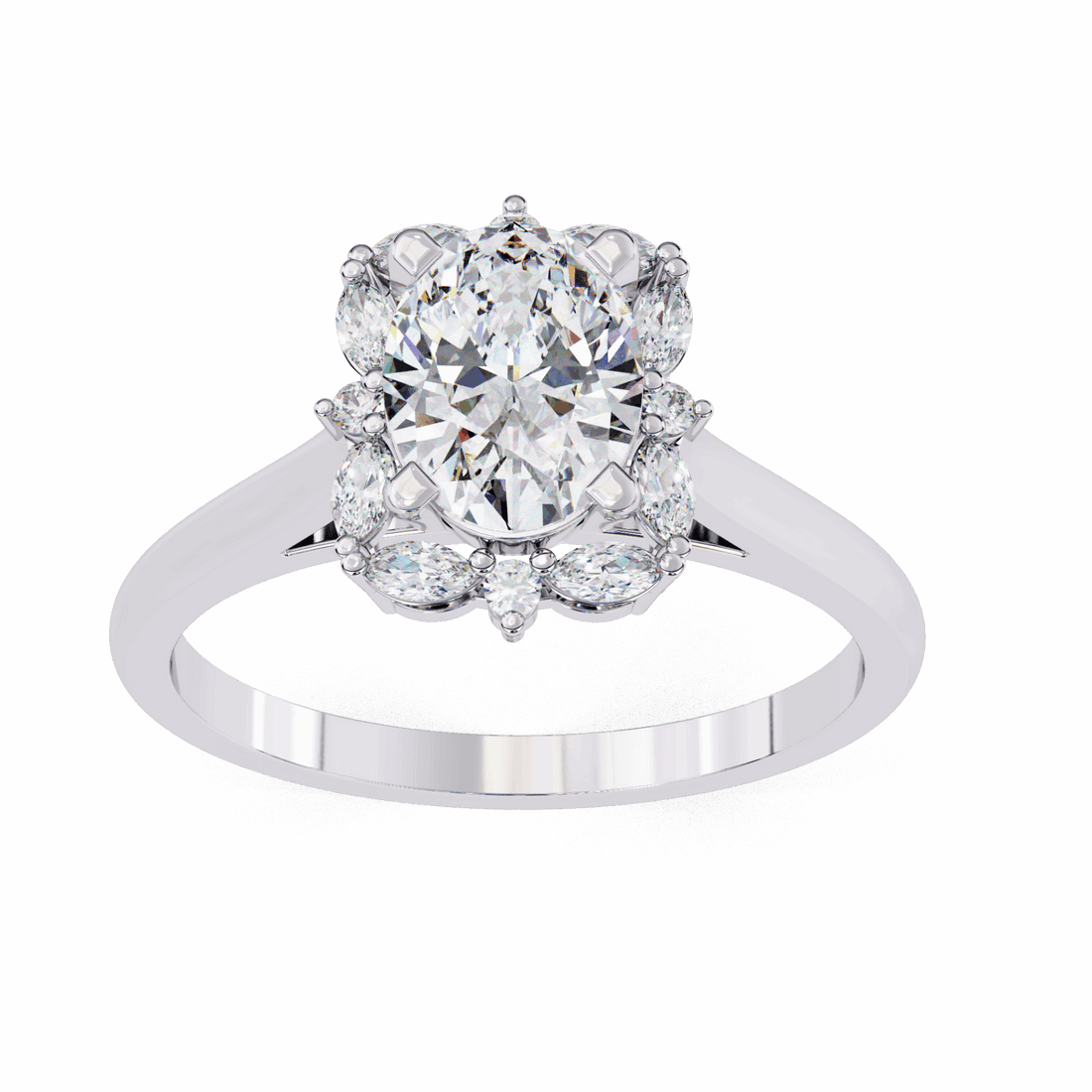 1.25 Carat Oval Classic Solitaire Band in Moissanite | House of Estara