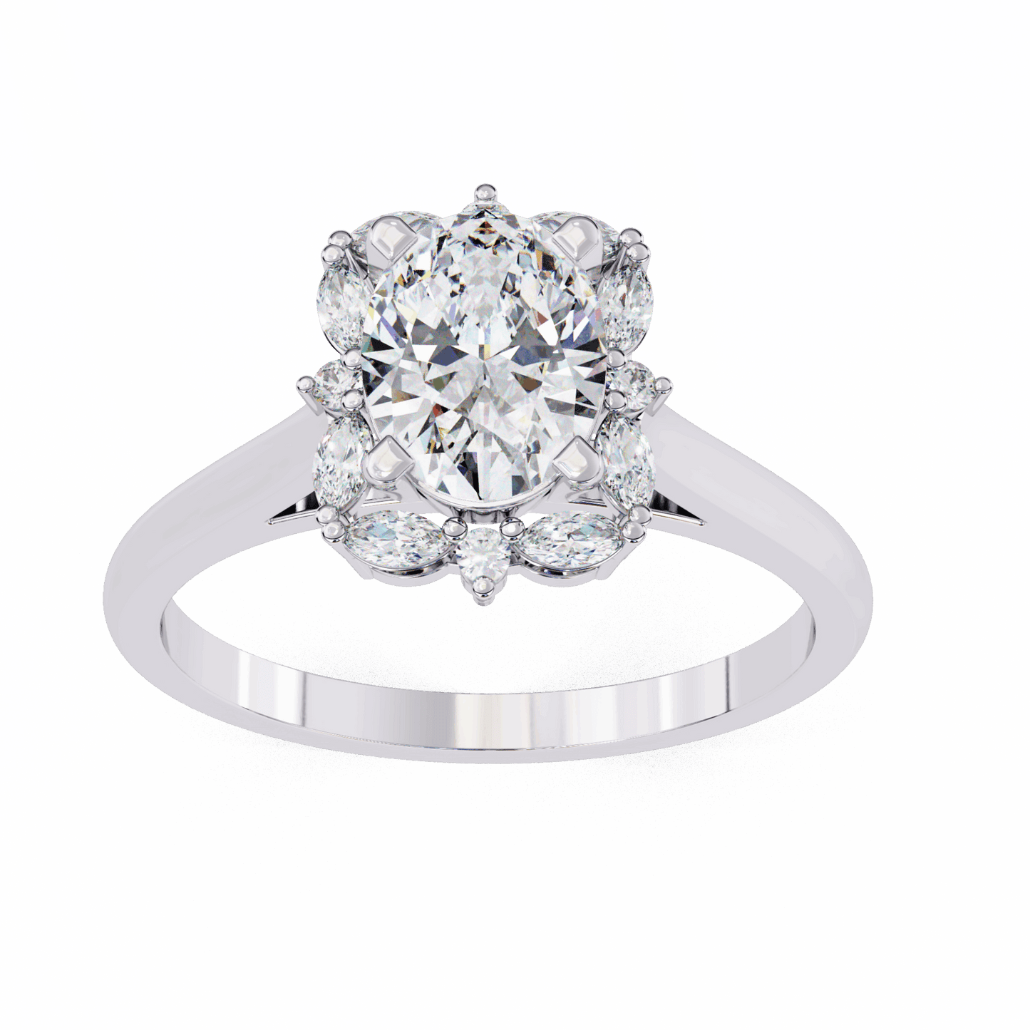 1.25 Carat Oval Classic Solitaire Band in Moissanite | House of Estara