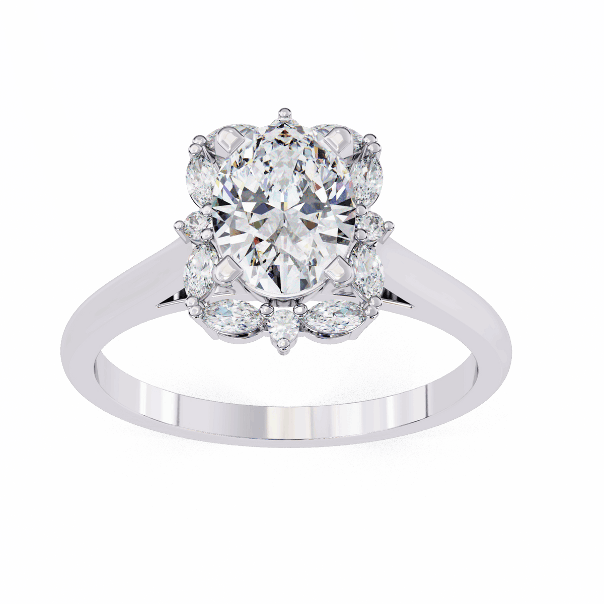 1.25 Carat Oval Classic Solitaire Band in Moissanite | House of Estara