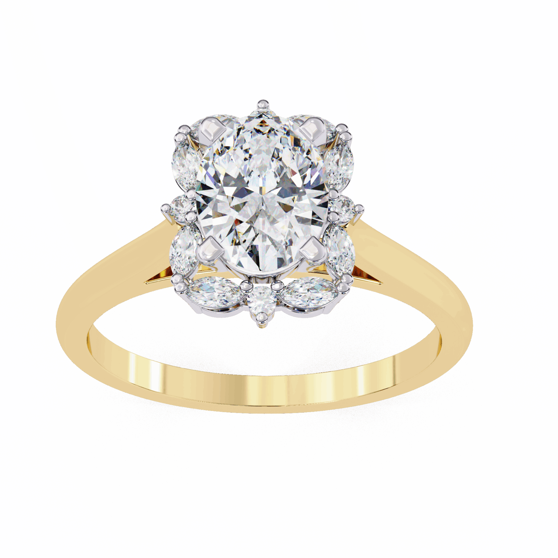 1.25 Carat Oval Classic Solitaire Band in Moissanite | House of Estara