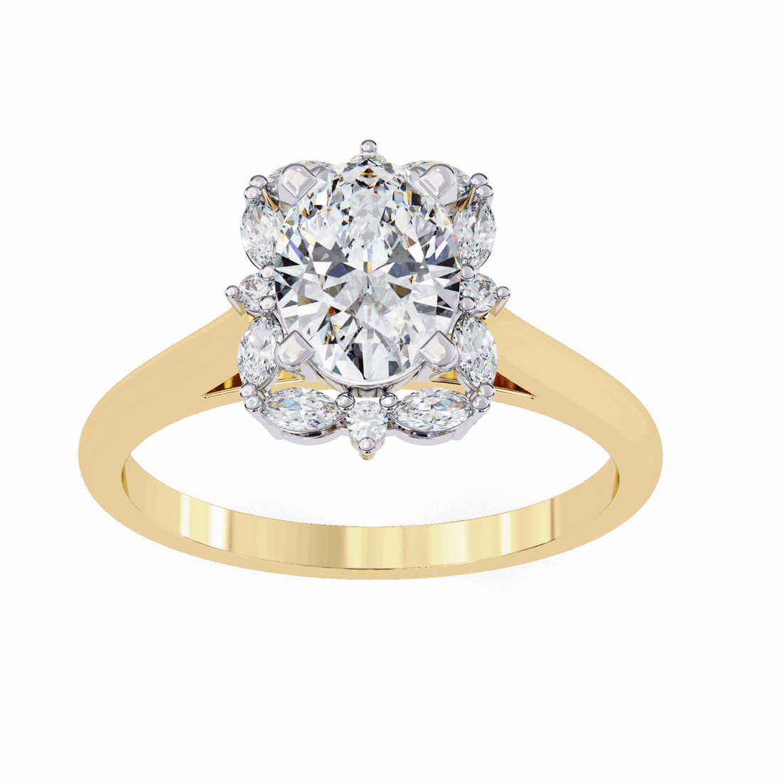 1.25 Carat Oval Classic Solitaire Band in Moissanite | House of Estara