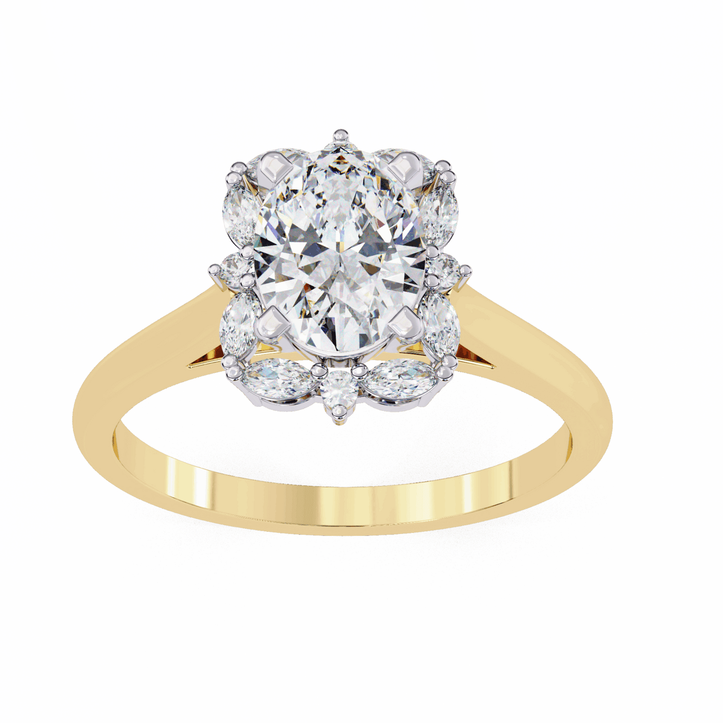 1.25 Carat Oval Classic Solitaire Band in Moissanite | House of Estara