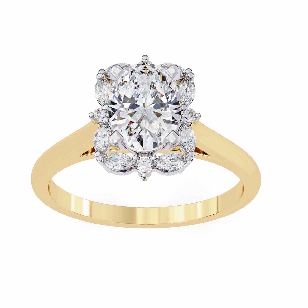1.25 Carat Oval Classic Solitaire Band in Moissanite | House of Estara