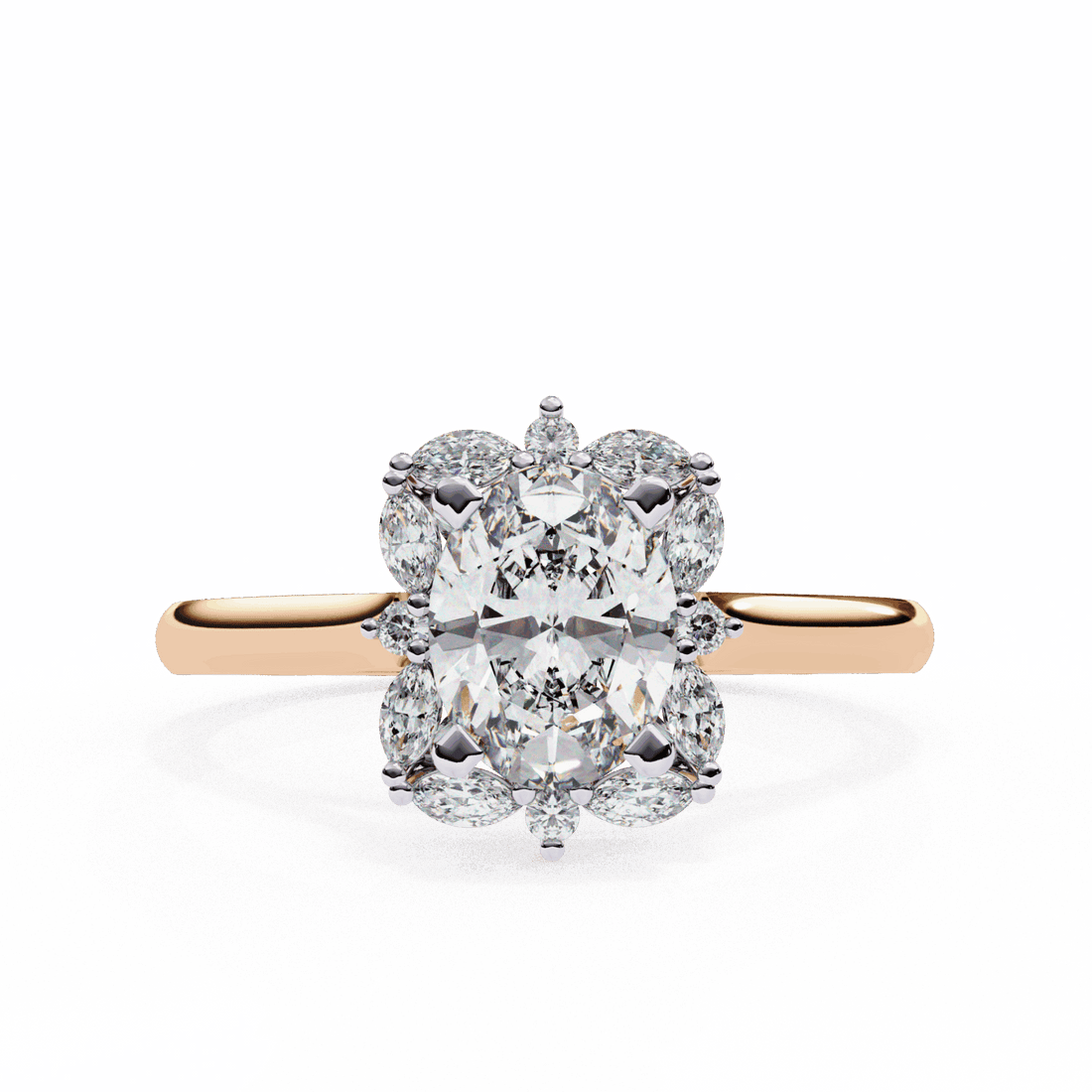 1.25 Carat Oval Classic Solitaire Band in Moissanite | House of Estara
