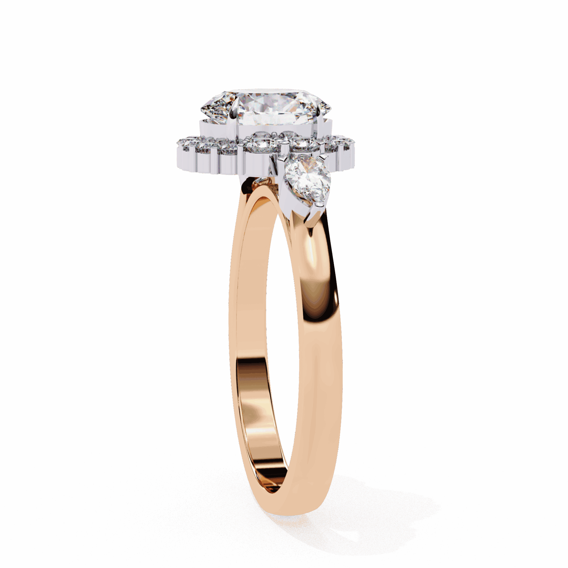 1.5 Carat Oval Three Stone Solitaire Ring in Moissanite | House of Estara