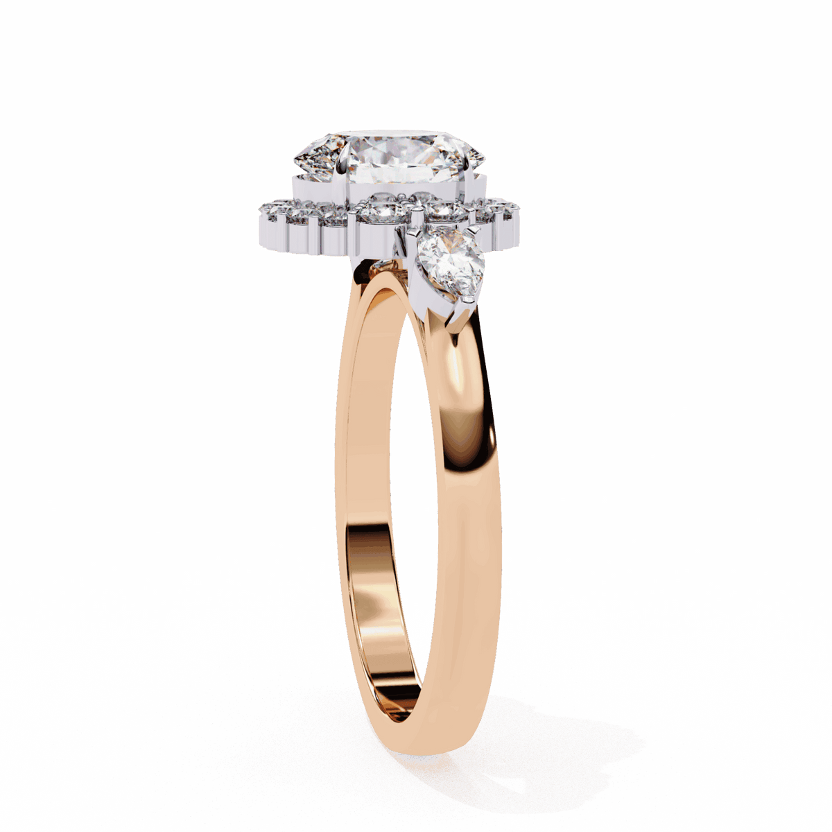 1.5 Carat Oval Three Stone Solitaire Ring in Moissanite | House of Estara