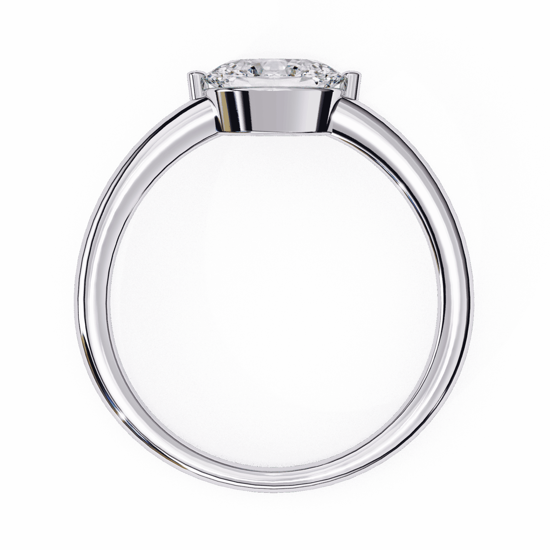 0.75 Carat Oval Classic Solitaire Band in Moissanite | House of Estara
