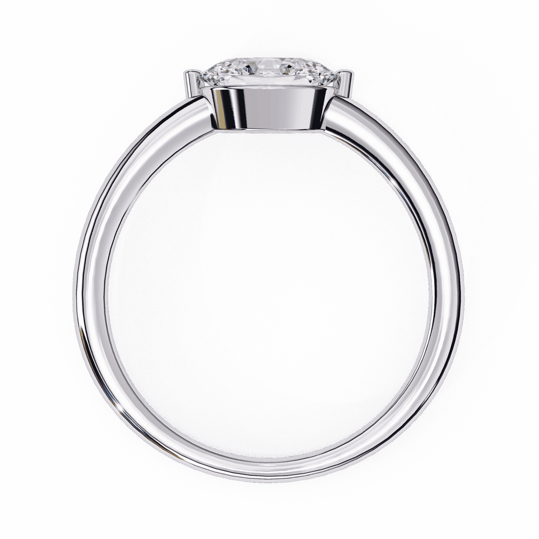 0.75 Carat Oval Classic Solitaire Band in Moissanite | House of Estara