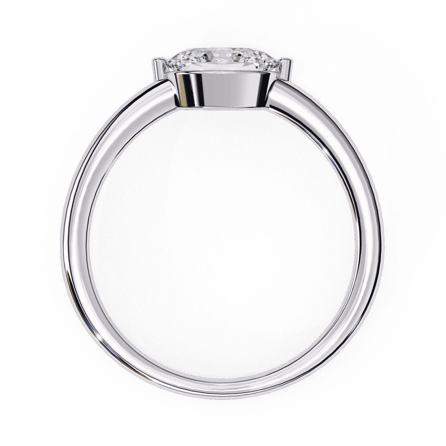0.75 Carat Oval Classic Solitaire Band in Moissanite | House of Estara