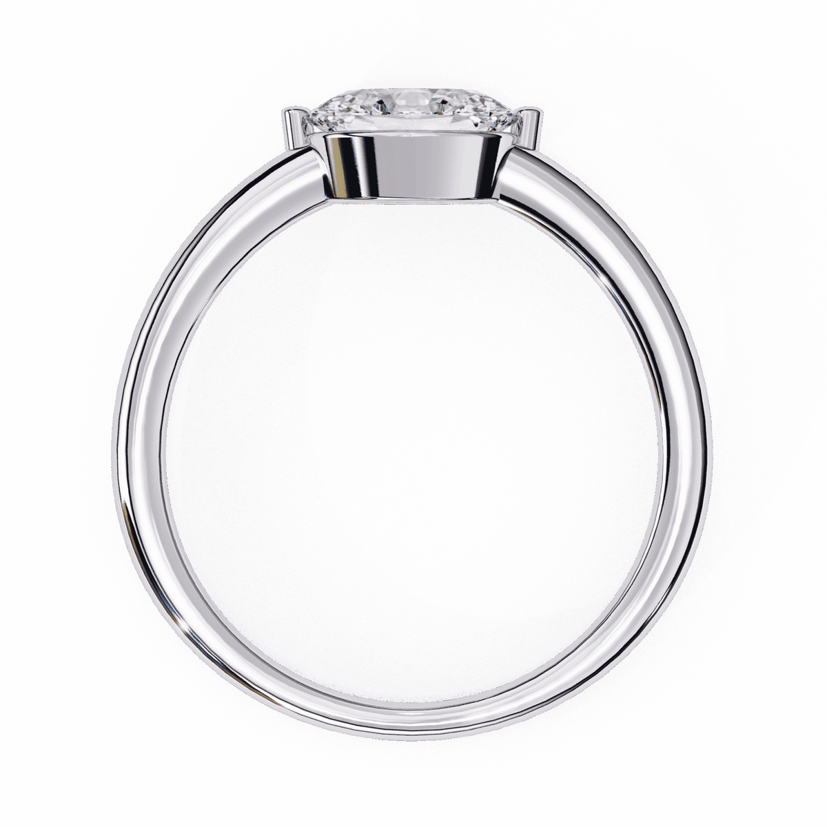 0.75 Carat Oval Classic Solitaire Band in Moissanite | House of Estara