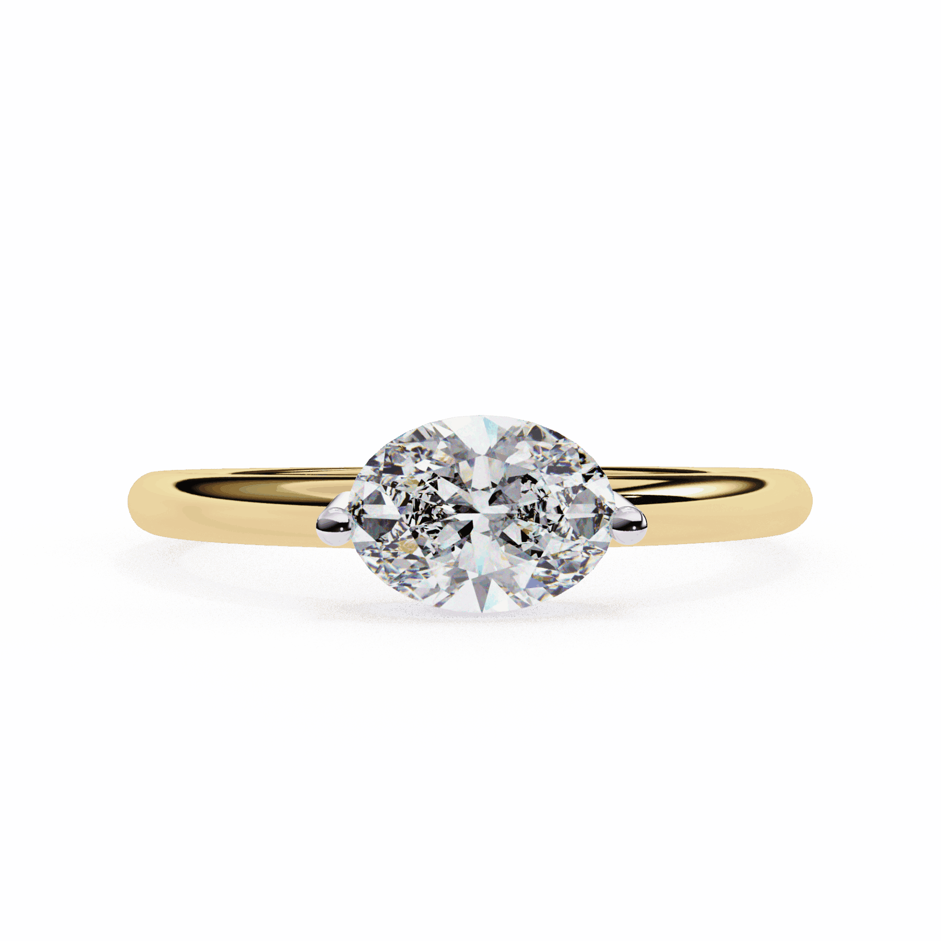 0.75 Carat Oval Classic Solitaire Band in Moissanite | House of Estara