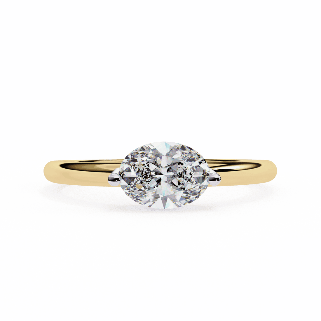 0.75 Carat Oval Classic Solitaire Band in Moissanite | House of Estara