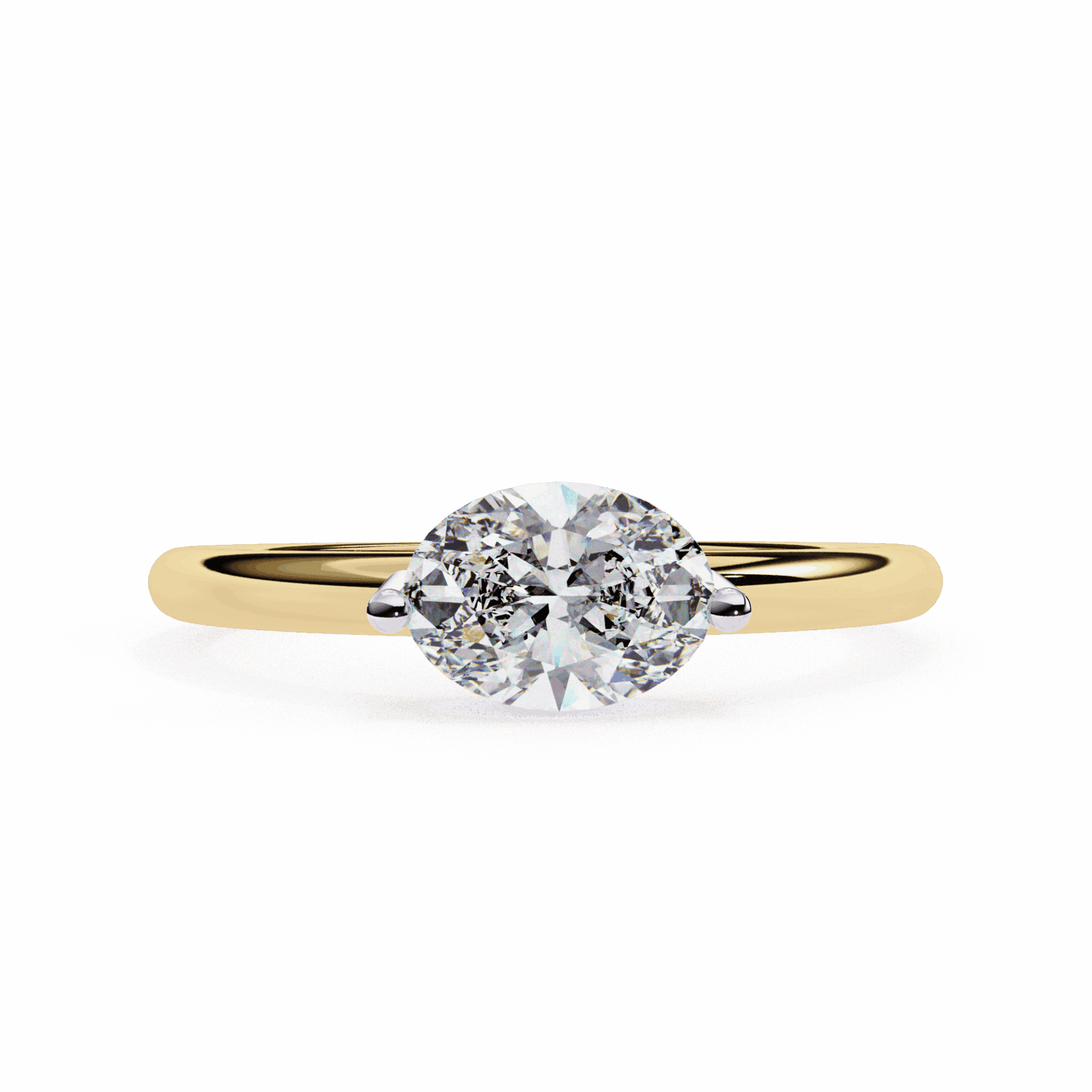 0.75 Carat Oval Classic Solitaire Band in Moissanite | House of Estara