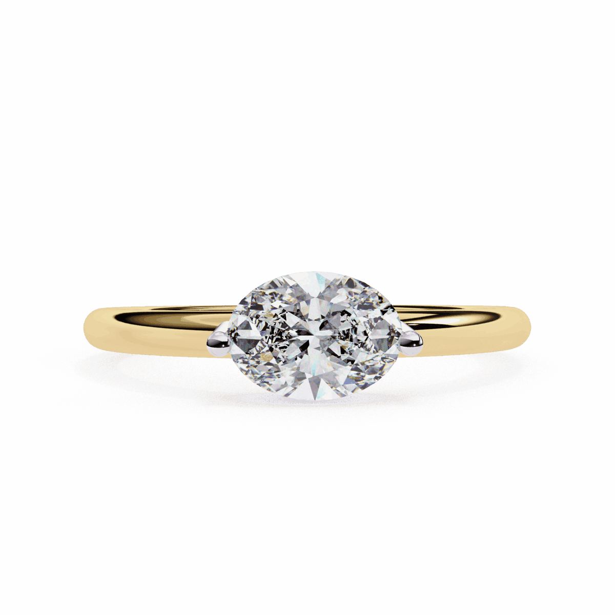 0.75 Carat Oval Classic Solitaire Band in Moissanite | House of Estara