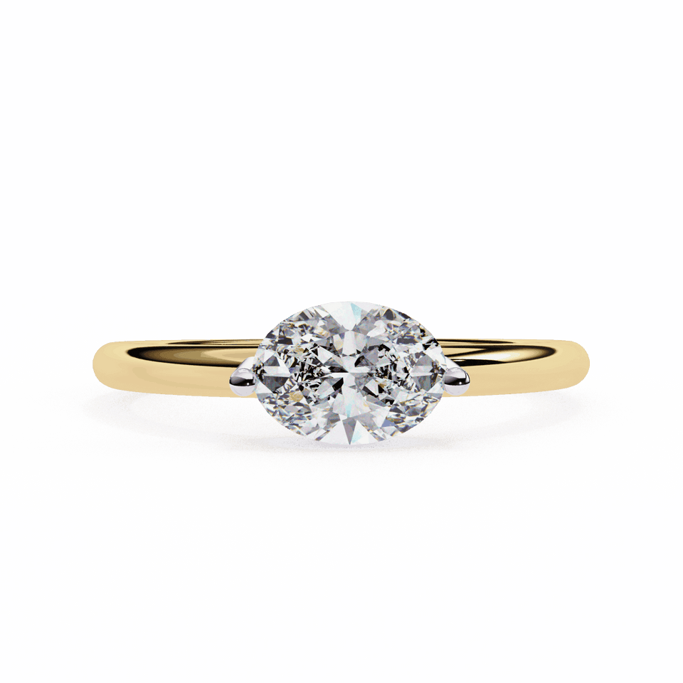 Oval East-West Classic Engagement Ring
