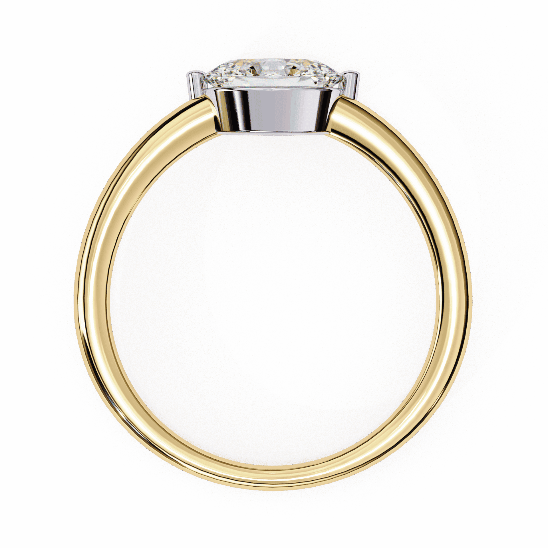 0.75 Carat Oval Classic Solitaire Band in Moissanite | House of Estara